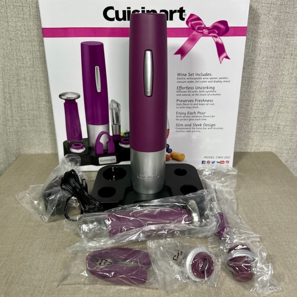 ❤️ Cuisinart Cordless Wine Opener Set with Aerator - Picture 2 of 10